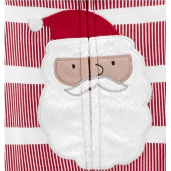 Carters Baby Striped Santa Sleep N Play with Santa Hat NEW 6 Months - Picture 6 of 6